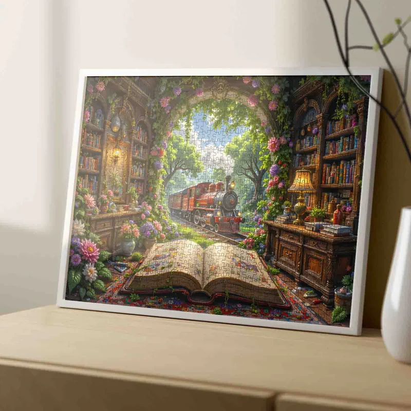 Storybook Train Through Enchanted Library (1000pcs)