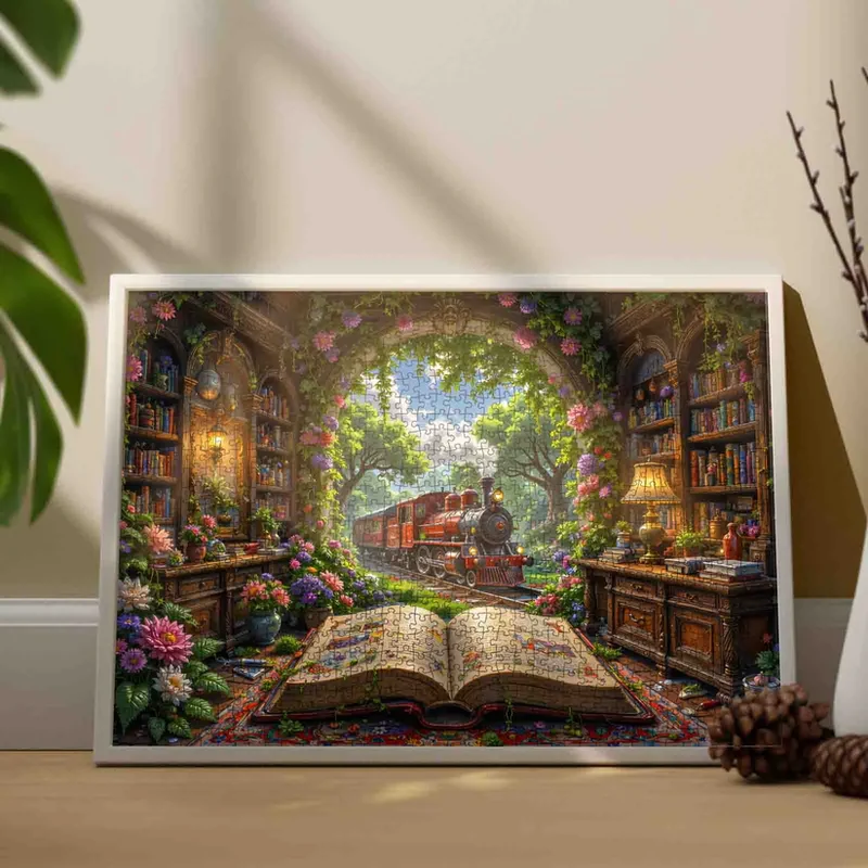 Storybook Train Through Enchanted Library (1000pcs)