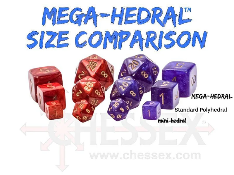 MEGA Marble Scarlet/gold (7) - Würfelset, sprachunabhängig