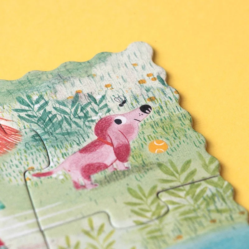 Zweiseitiges Puzzle für Kinder, 24 Teile – Katzen und Hunde