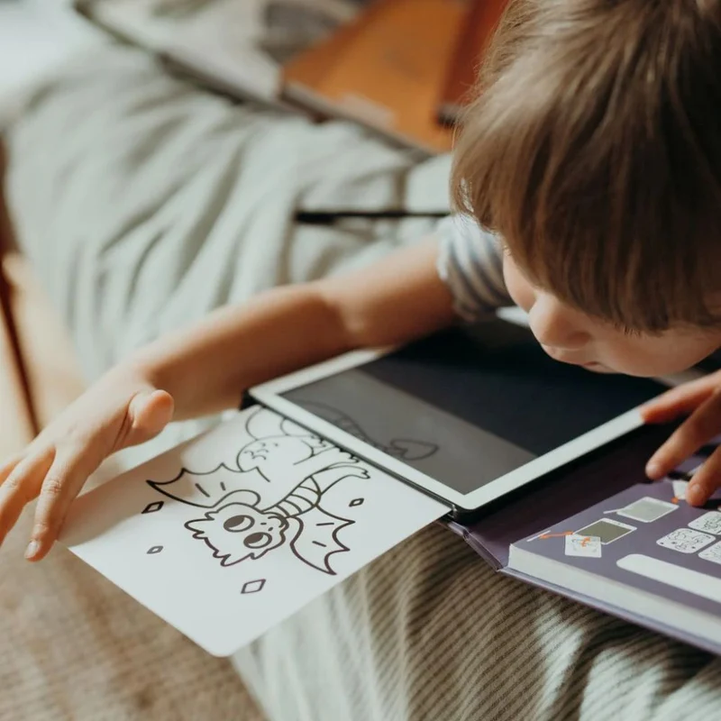 Grafiktablett zum Zeichnen mit Vorlagen Kidydraw Mini – Es war einmal vor langer Zeit