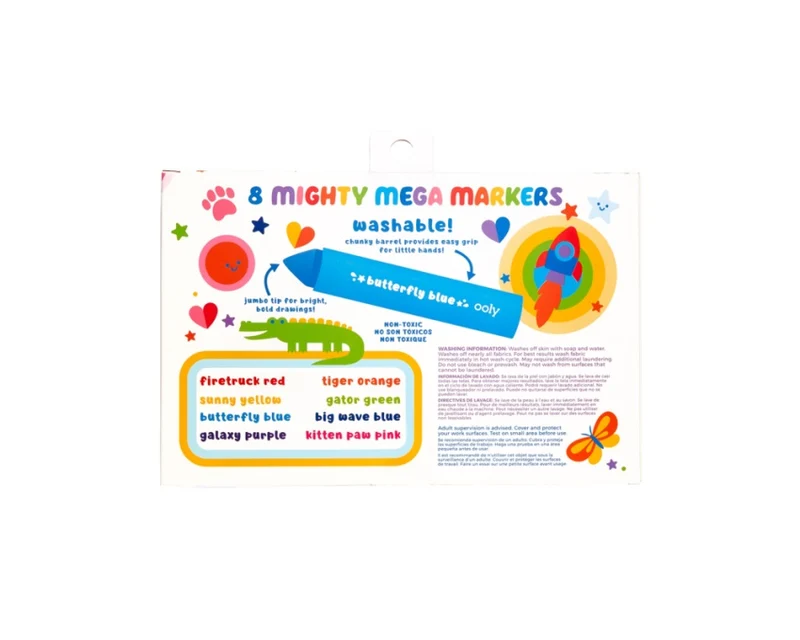 Waschbare Filzstifte mit dreieckiger Spitze – Mighty Mega