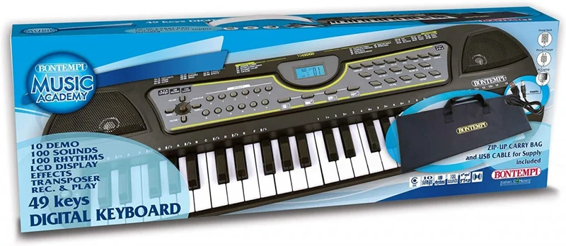Bontempi Keyboard mit 49 Tasten mit Netzstecker