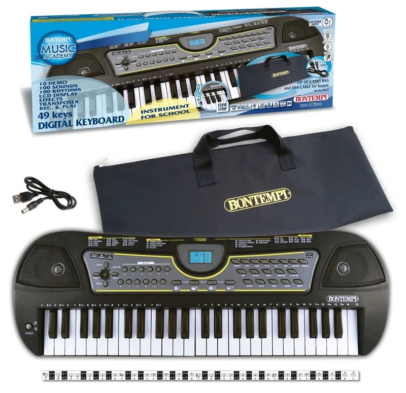 Bontempi Keyboard mit 49 Tasten mit Netzstecker