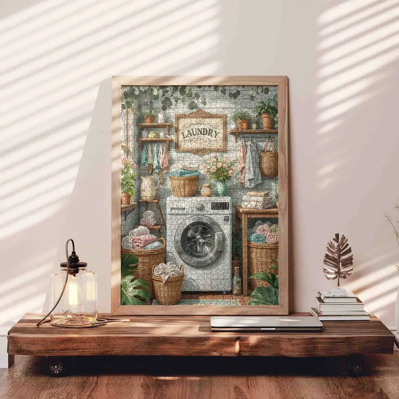 Cozy Green Laundry Room (1000pcs)