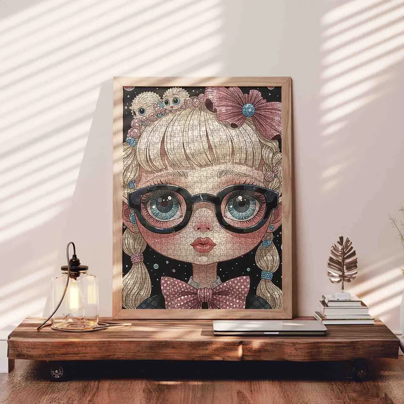 Big-Eyed Girl with Candy Braids (1000pcs)