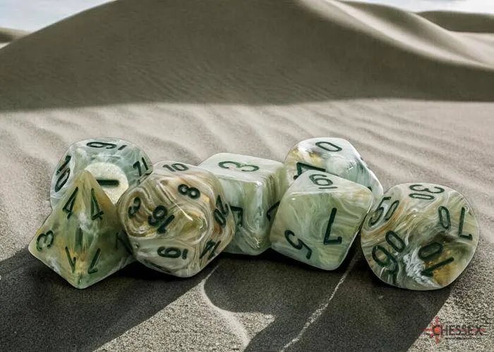 MEGA Marble Green/dark (7) - Würfelset, sprachunabhängig
