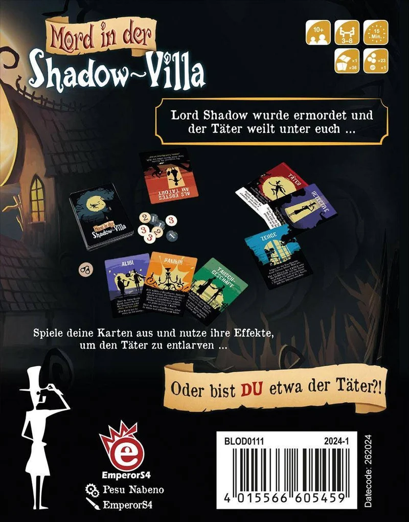 Mord in der Shadow-Villa, deutsch