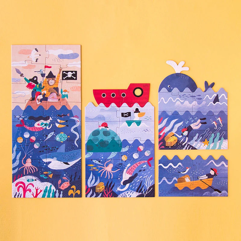 Progressive Puzzles für Kinder – Entdecke Schätze