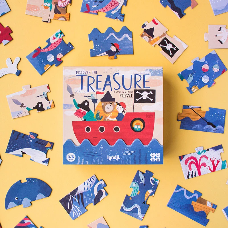 Progressive Puzzles für Kinder – Entdecke Schätze