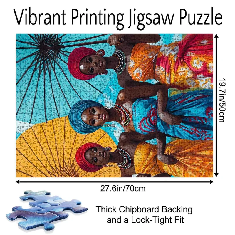African Beauties with Colorful Parasols (1000pcs)