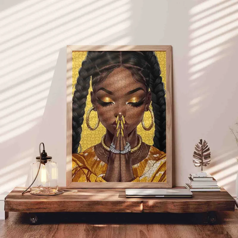 Golden Elegance African-American Beauty (1000pcs)