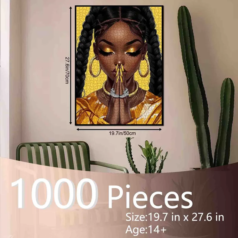 Golden Elegance African-American Beauty (1000pcs)