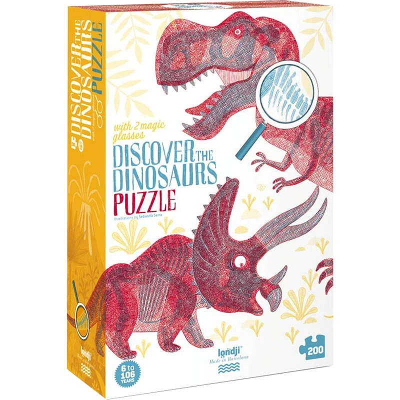 Lernpuzzle mit Spiel – Entdecke die Welt der Dinosaurier