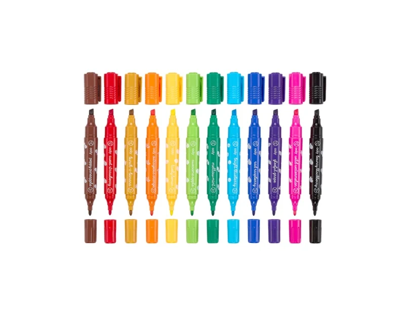 Duftende, beidseitige Filzstifte – Yummy Yummy, 12er-Set