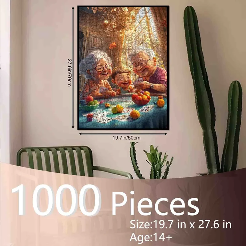 Playful Seniors - Family Card Game Gathering (1000pcs)