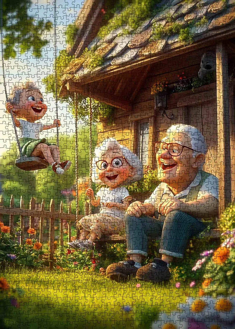 Playful Seniors - Grandparents Garden Swing (1000pcs)