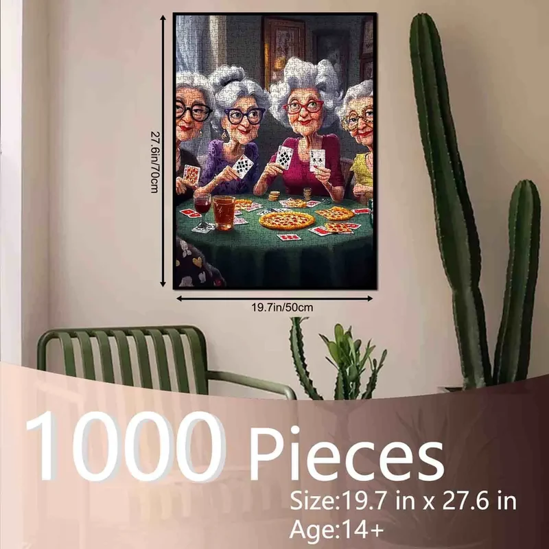Playful Seniors - Poker Night with Grandmas (1000pcs)