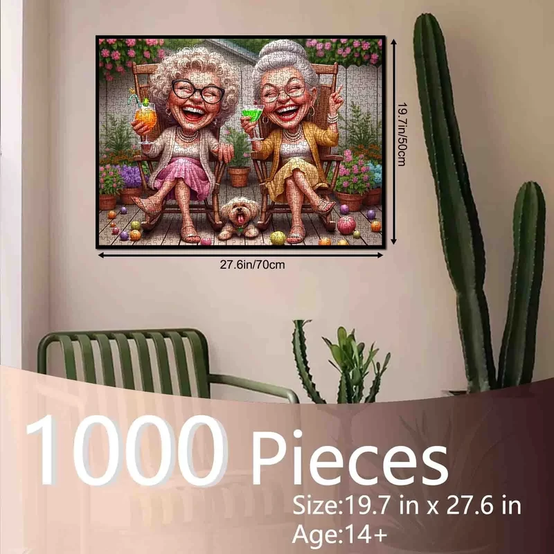 Playful Seniors - Laughing Grandmas Garden Party (1000pcs)