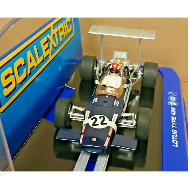 Auto zu Rennbahn Scalextric - Lotus Type 49B - Rob Walker Racing 1968 - JO SIFFERT No.22