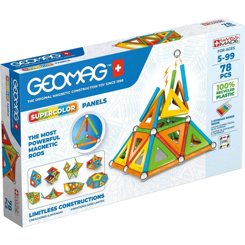 Geomag Panels GREEN line SUPERCOLOR 78 Teile