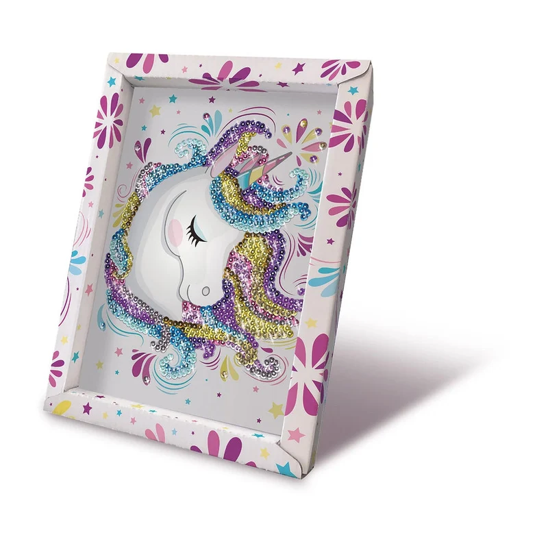Collection Sequins Paillettenkunst Einhorn