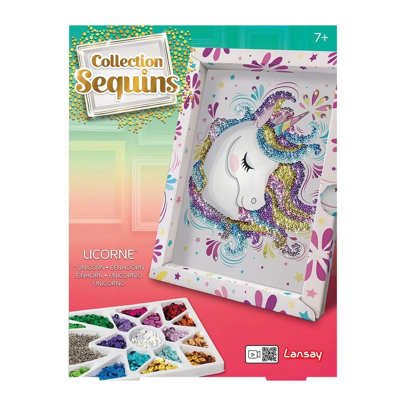 Collection Sequins Paillettenkunst Einhorn