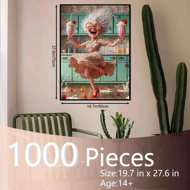 Playful Seniors - Joyful Grandma Kitchen Dance (1000pcs)