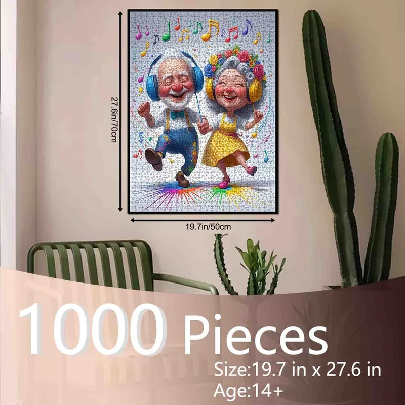 Playful Seniors - Dancing Elderly Couple Music (1000pcs)