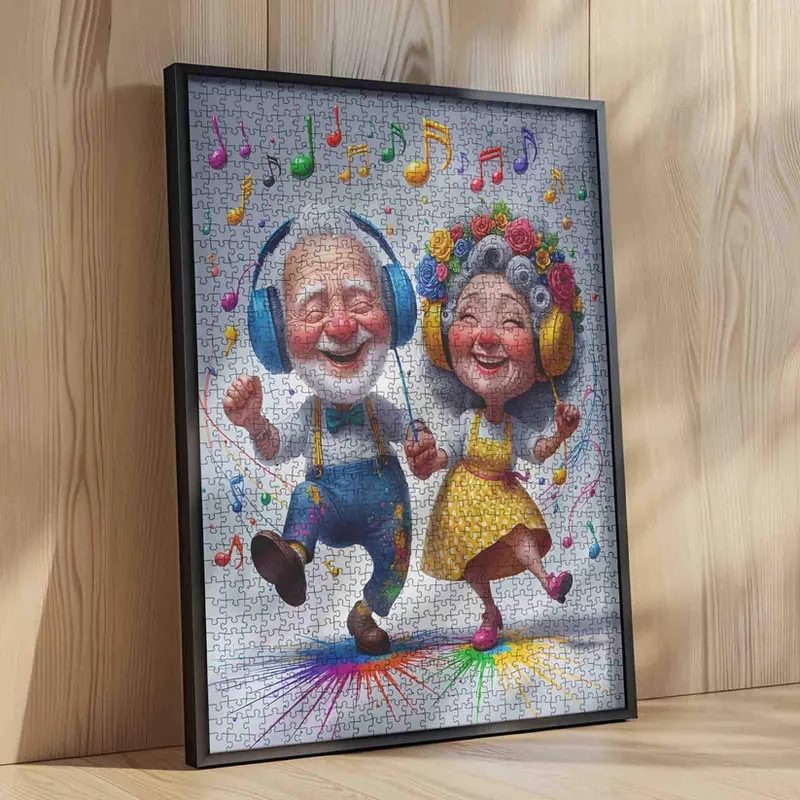 Playful Seniors - Dancing Elderly Couple Music (1000pcs)
