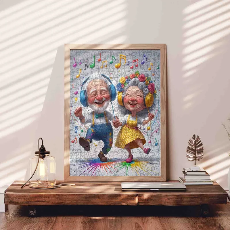 Playful Seniors - Dancing Elderly Couple Music (1000pcs)