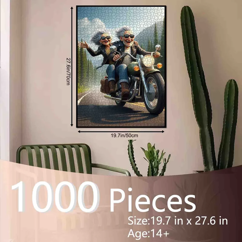 Playful Seniors - Biker Couple Adventure (1000pcs)