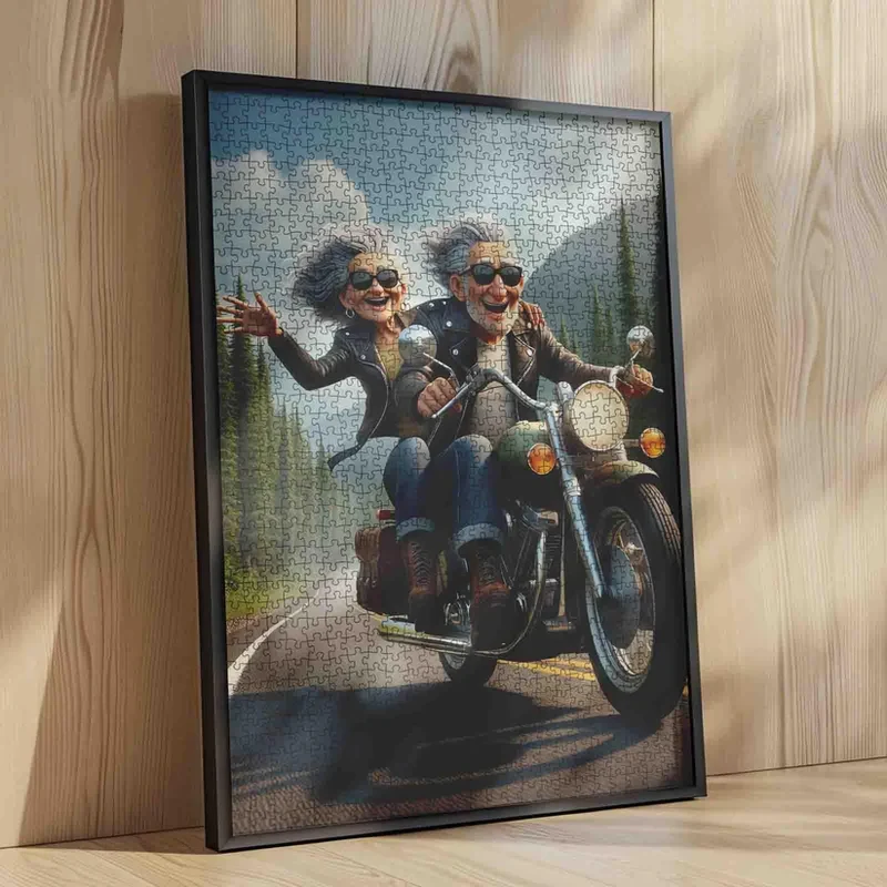 Playful Seniors - Biker Couple Adventure (1000pcs)