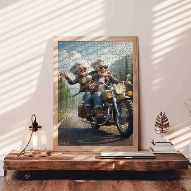 Playful Seniors - Biker Couple Adventure (1000pcs)