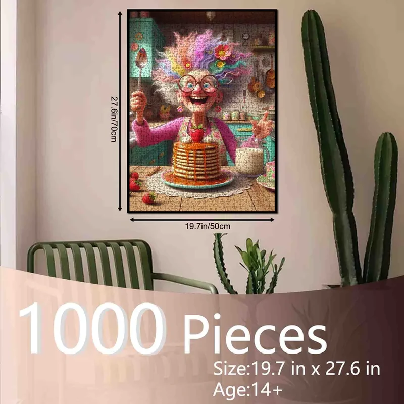 Playful Seniors - Colorful Grandma Pancake Feast (1000pcs)