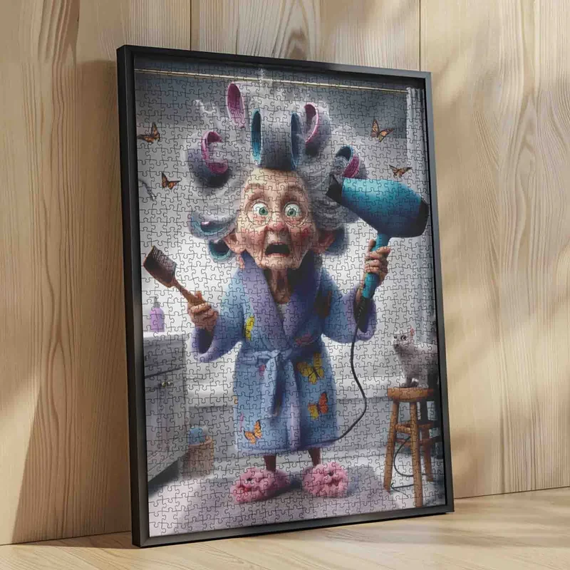 Playful Seniors - Hair Dryer Panic Granny (1000pcs)