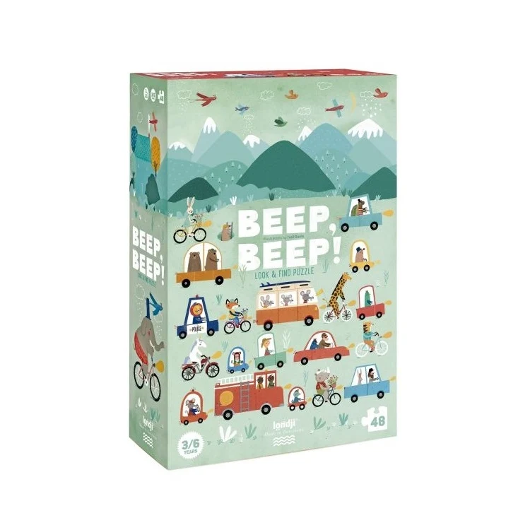 Puzzle für Kinder, 48 Teile – BEEP BEEP!