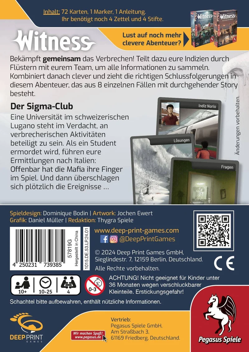 Der Sigma Club - Witness, deutsch