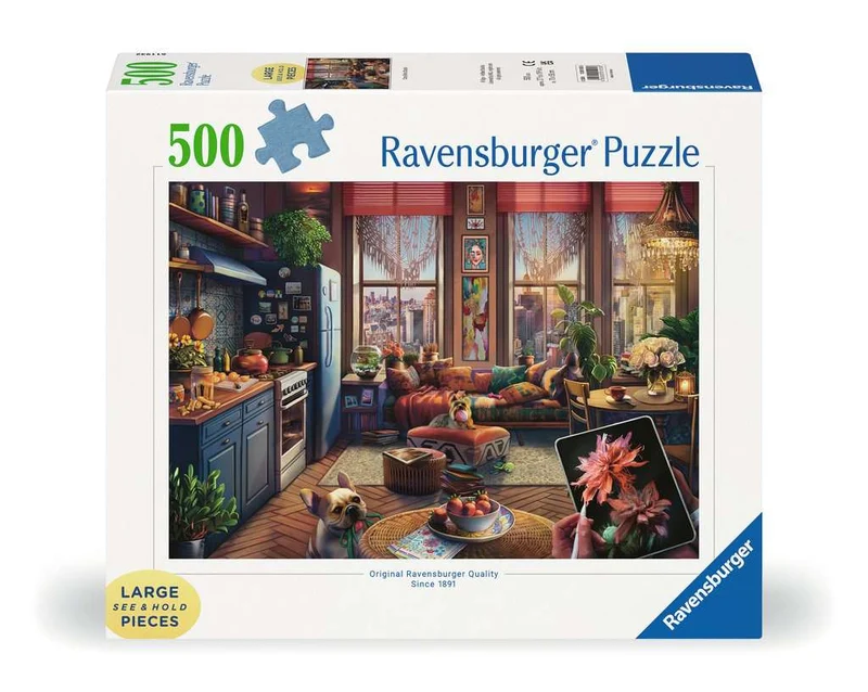 DMG Ravensburger Cozy Boho Studio (500 Large) (DAMAGED BOX)