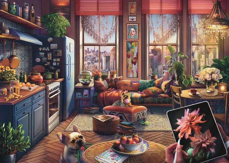 DMG Ravensburger Cozy Boho Studio (500 Large) (DAMAGED BOX)