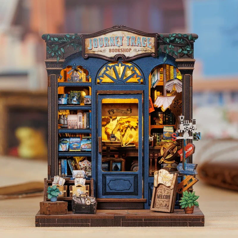 DIY Miniature House - Journey Trace Bookshop (Wood)