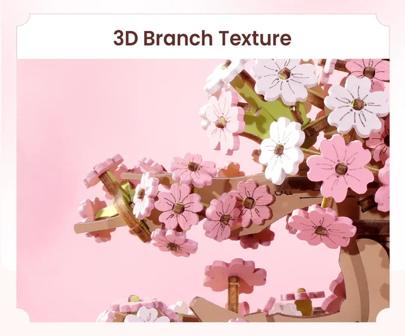 3D Sakura Bonsai (Wood)