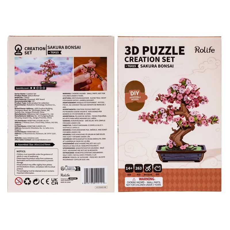 3D Sakura Bonsai (Wood)