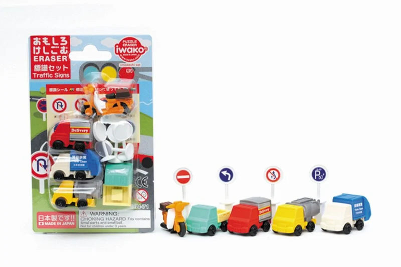 ** Iwako Radiergummi Blister Traffic Signs