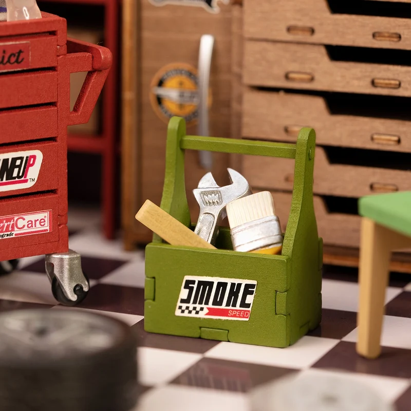 DIY Miniature House - Garage Workshop (Wood)
