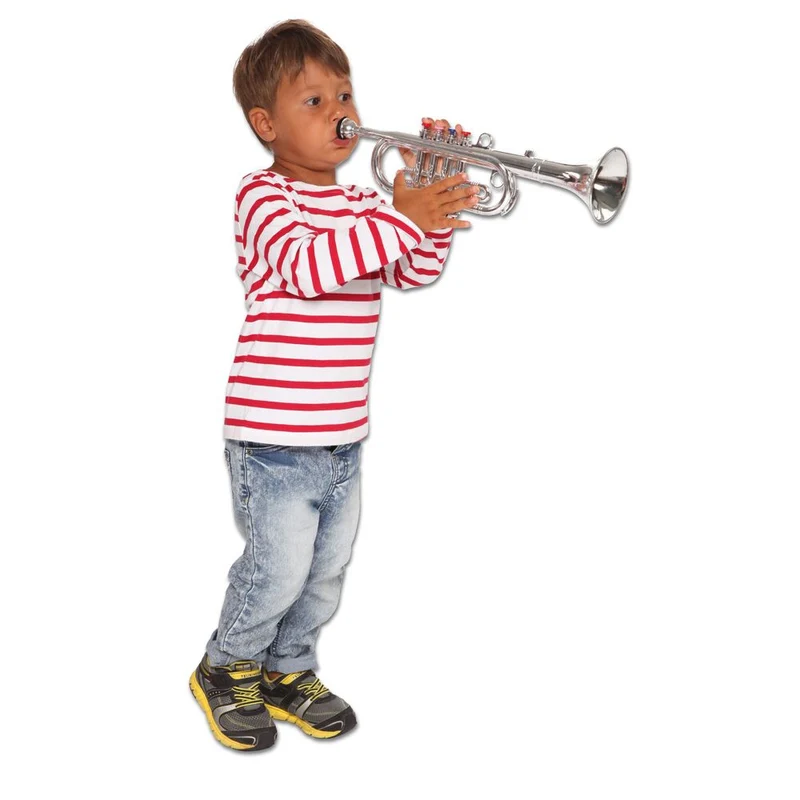 Bontempi Trompete mit 4 farbigen Tasten, 41 cm