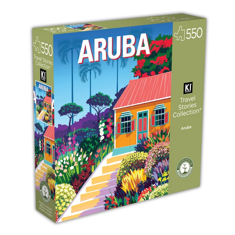 PFG Travel Stories - Aruba (550pcs) (Usage/Used - PUZZLES FOR GOOD)