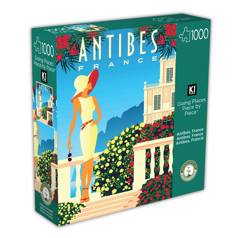PFG Going Places Piece by Piece - Antibes, France (1000pcs) (Usage/Used - PUZZLES FOR GOOD)