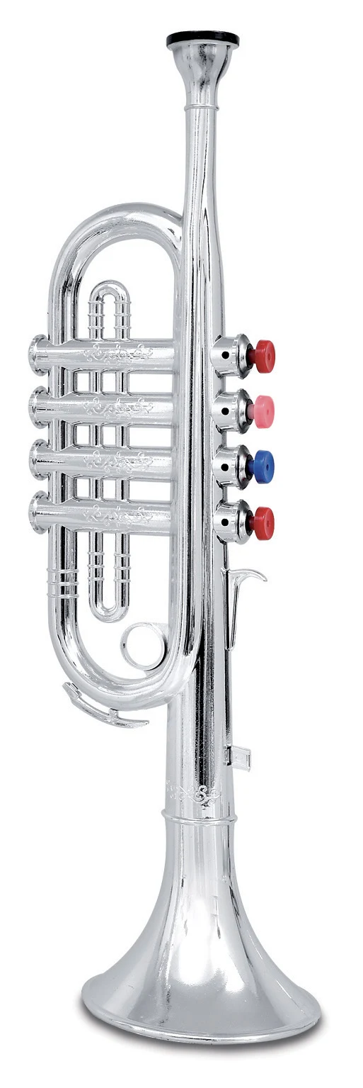 Bontempi Trompete mit 4 farbigen Tasten, 37 cm