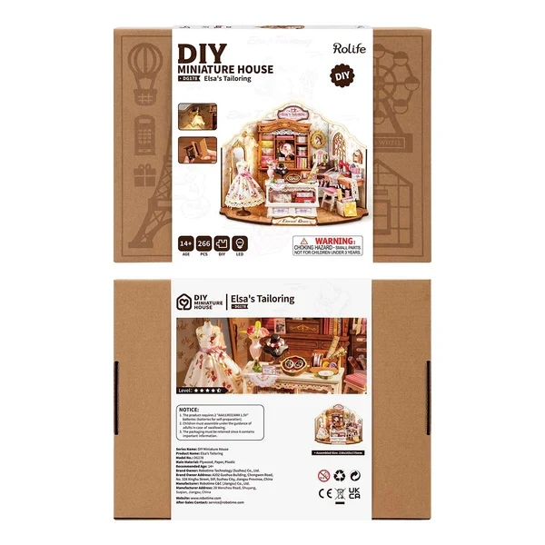 DIY Miniature House - Elsa's Tailoring (Wood)